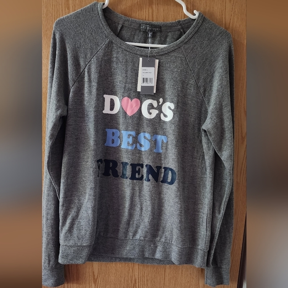 Nordstrom Gray and White Blouse